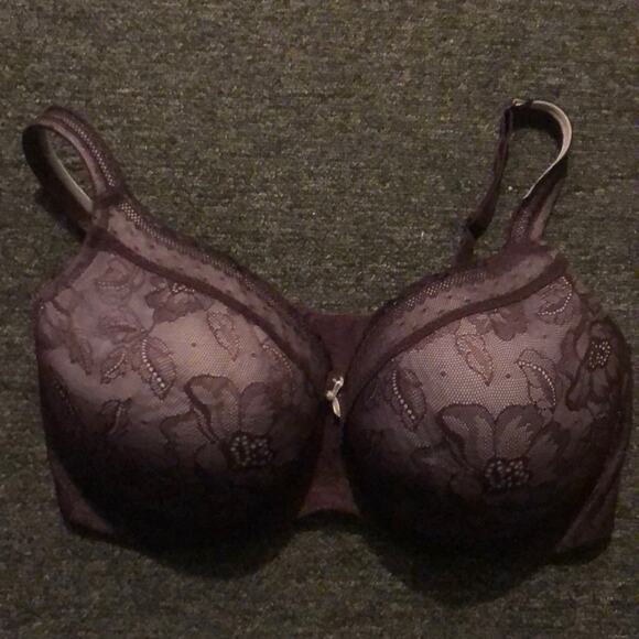 Cacique Modern Lace Lightly Lined Full Coverage Bra Purple Size 40F - Picture 1 of 5